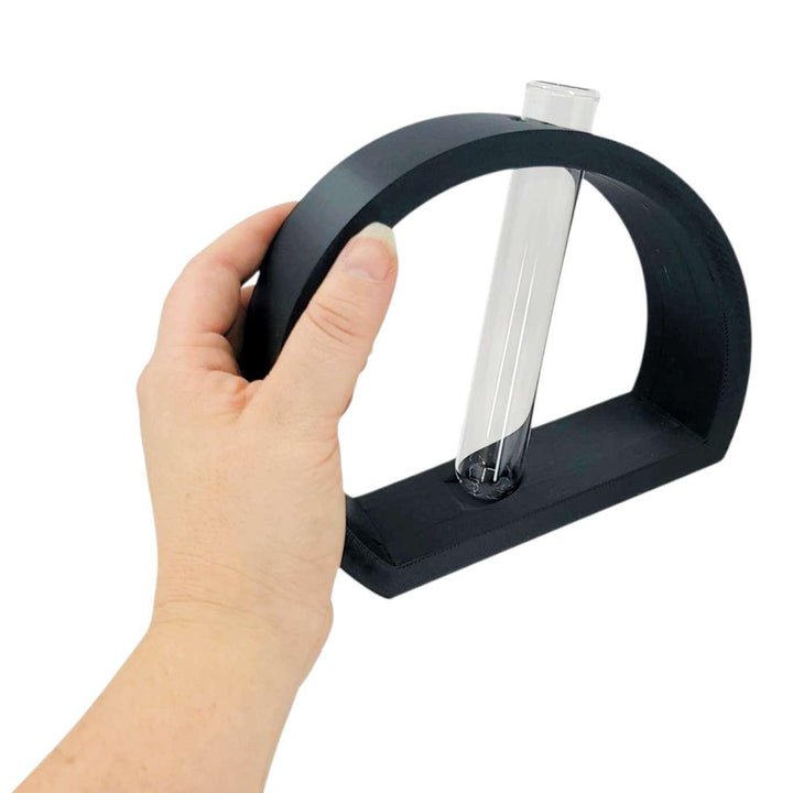 Vase - Half Moon Propagation Station (Black) by Rosebud Homegoods