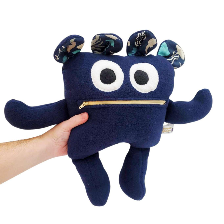Plush - 14in - Large Chomper Buddy (Navy Sea Creatures) by Peek A Boo Plush, image 2 of 7