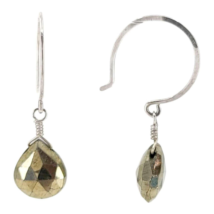 Earrings - Sterling Gemstone Drops (Pyrite) by Foamy Wader