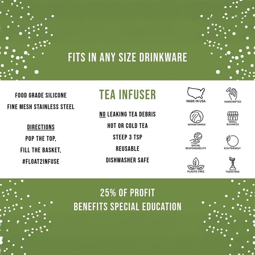 Tea Infuser - Fluffy White Sheep (Green Base) by Float2Infuse
