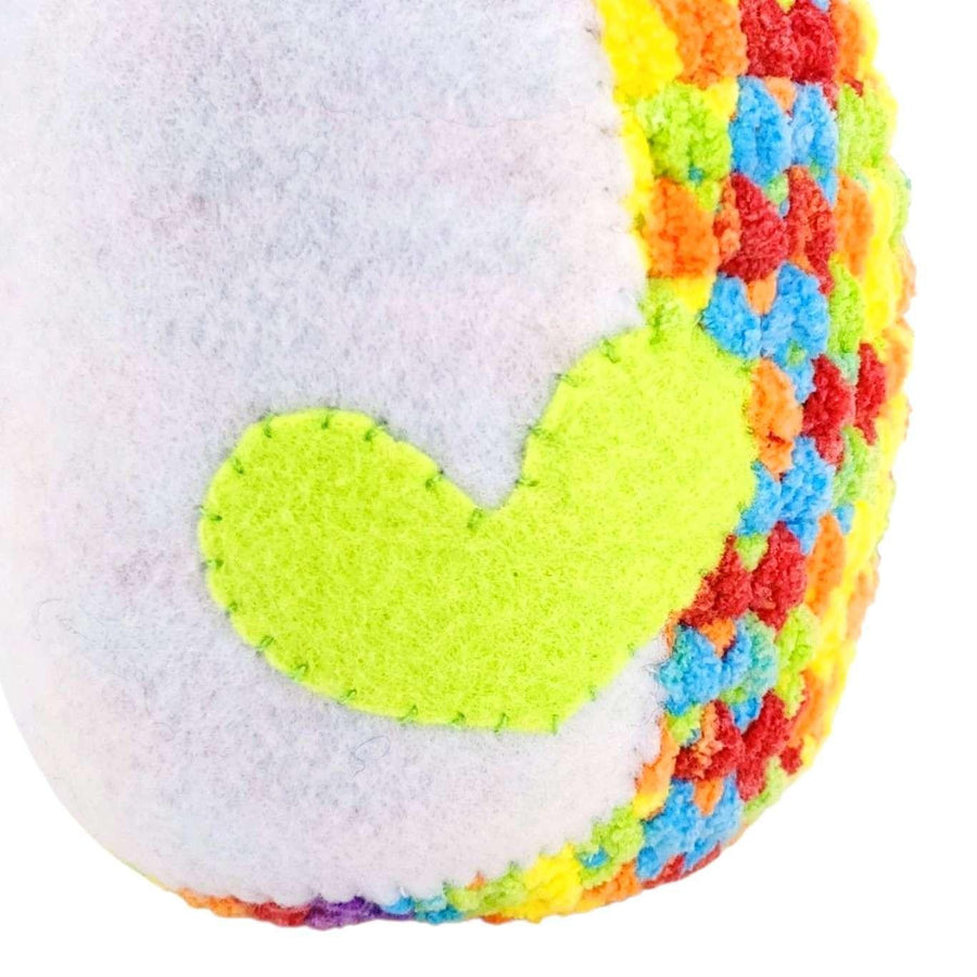 Plush Toy - Large Penguin (Rainbow with Green Heart) by Moyo Workshop, image 6 of 7