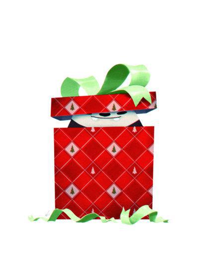 Card - Holiday - Present Panda by Punching Pandas