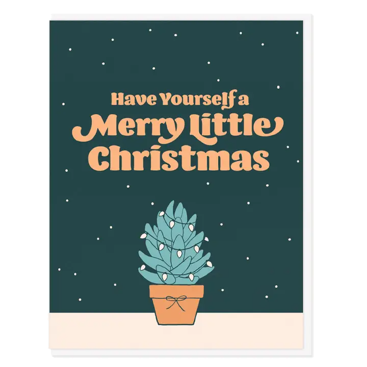 Card - Holiday - Have Yourself a Merry Little Christmas Succulent by Semi Sweet Press
