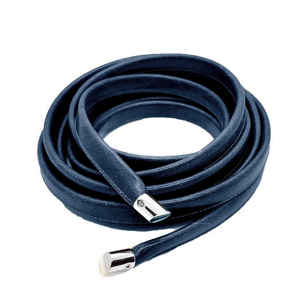 Belts - Skinny Wrap Belt Vegan Leather (Navy) by Crystalyn Kae