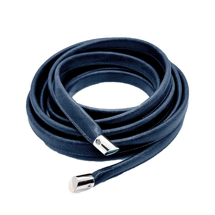 Belts - Skinny Wrap Belt Vegan Leather (Navy) by Crystalyn Kae