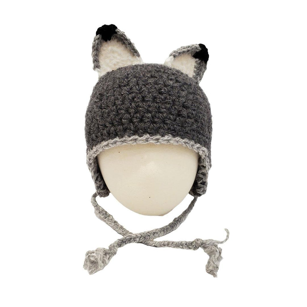 Hat - Infant - Fox (Dark Gray) by Scary White Girl