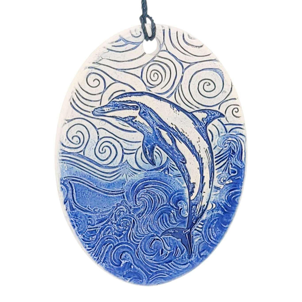 Ornament -  Dolphin Clay Ornament by Walton Clay Studio