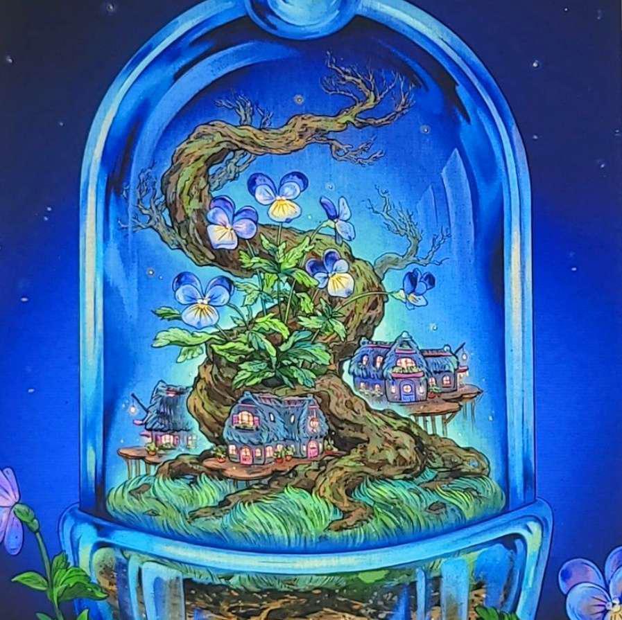 Art Print - 6x8in - Viola Terrarium by Nimasprout