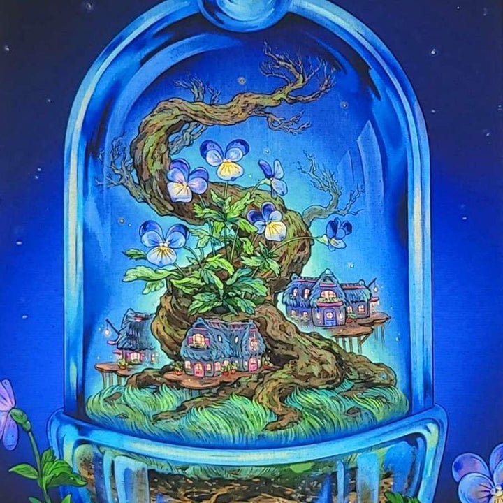 Art Print - 6x8in - Viola Terrarium by Nimasprout