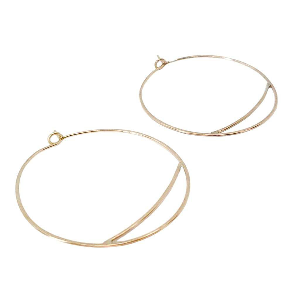 Earrings - Medium Bridge Hoops (Gold Fill) by Verso