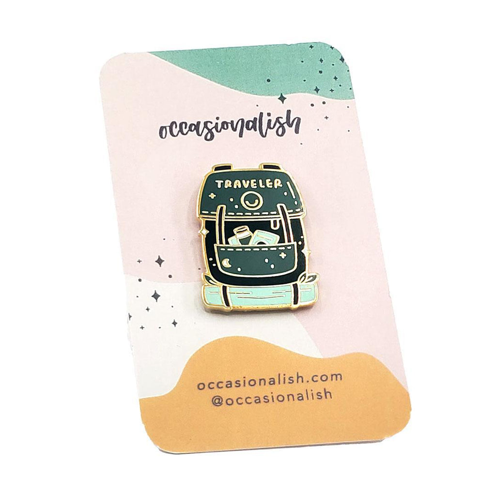 Enamel Pin - Traveler's Backpack by Occasionalish