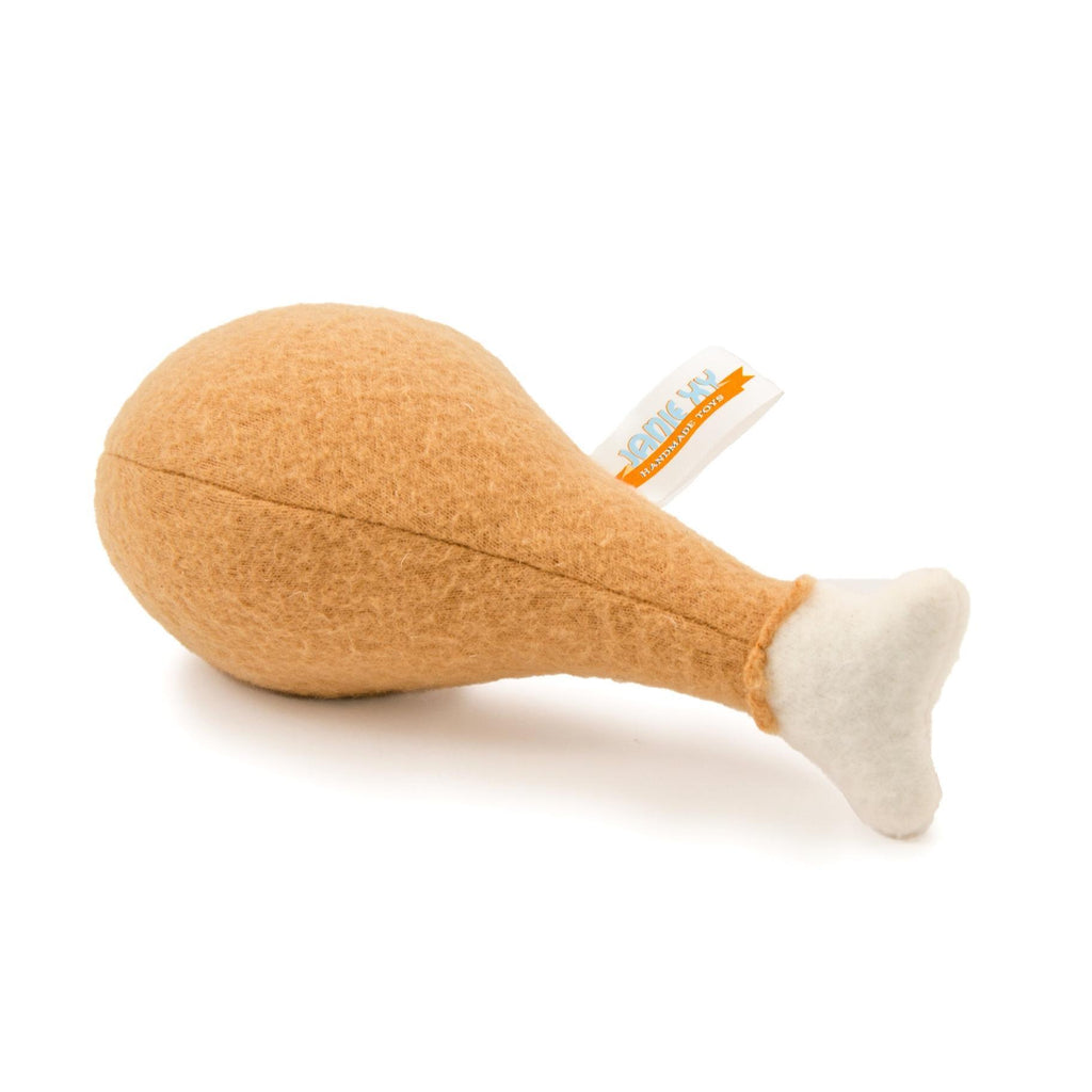 Rattle - Chicken Drumstick Plush Toy by Janie XY