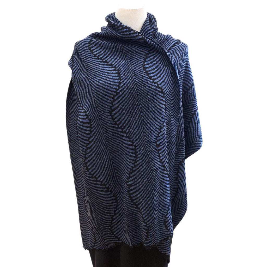 Wrap - Forest Fern in Indigo and Black by Liamolly