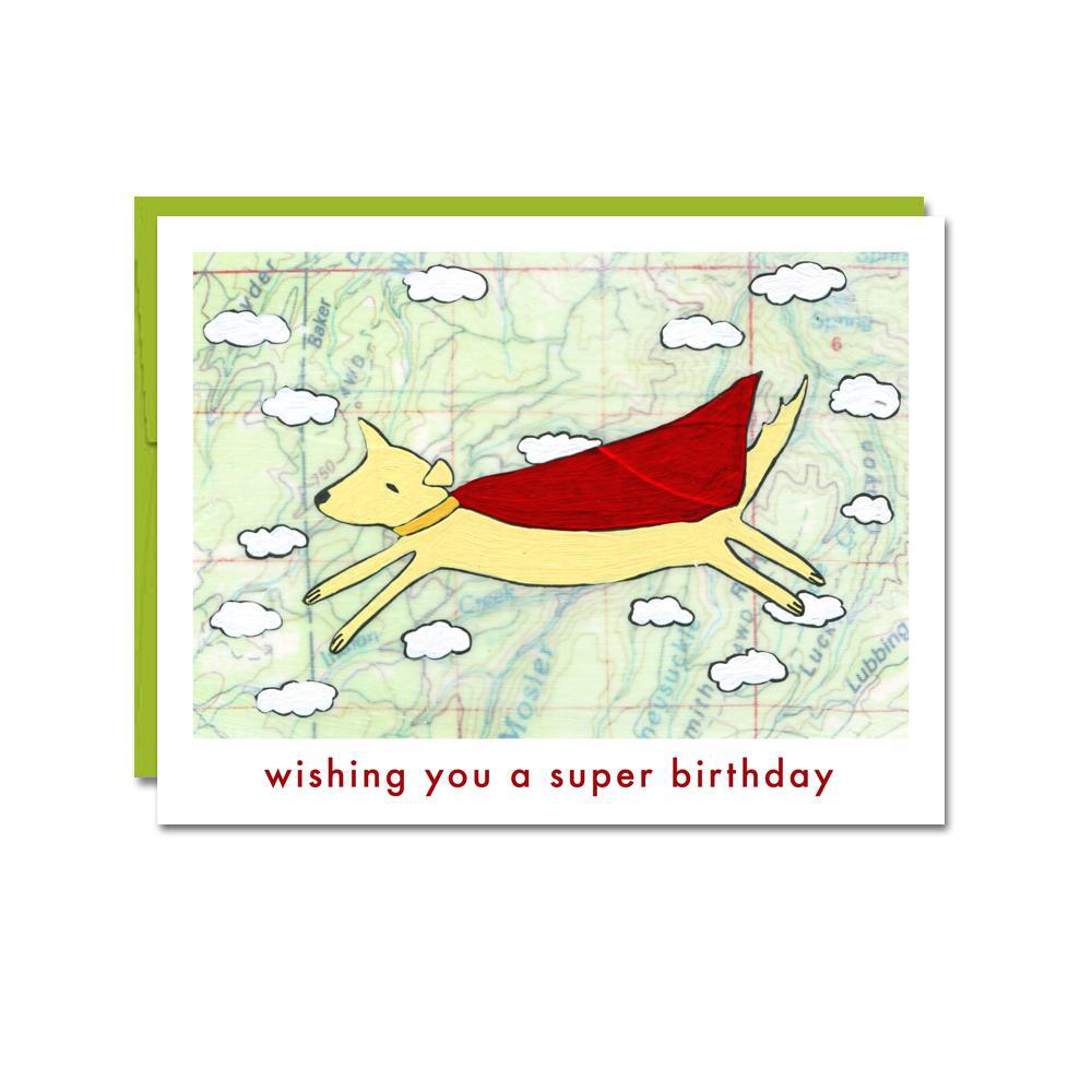 Card - Birthday - Super (Dog) by Rachel Austin Art