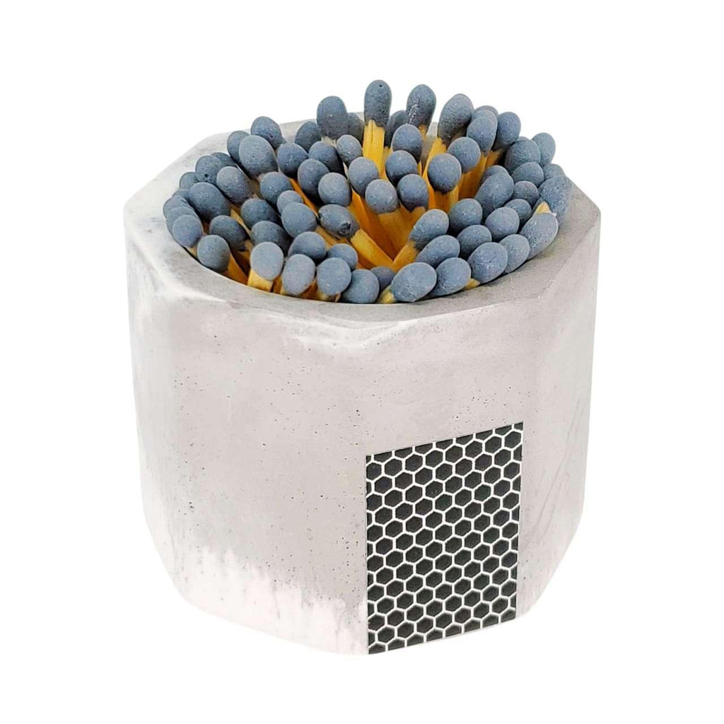 Match Holder - Gray White Concrete (Gray Matches) by Tenn Prairie