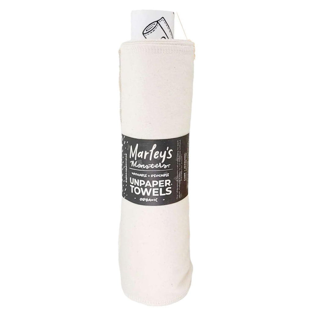 UNpaper® Towels - Organic Cotton Flannel Reusable Cloths (Natural) by Marley’s Monsters