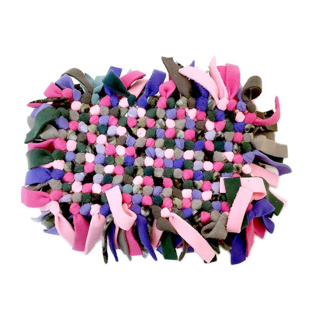 Pet Toy - 14x9 - Mini Snuffle Mat (Pink, Purple, Green, Gray) by Superb Snuffles