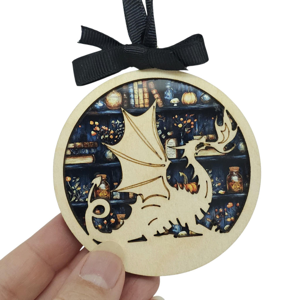 Ornament - Suncatcher Dragon (A, B, or C) by Squirrel Tacos Papercuts