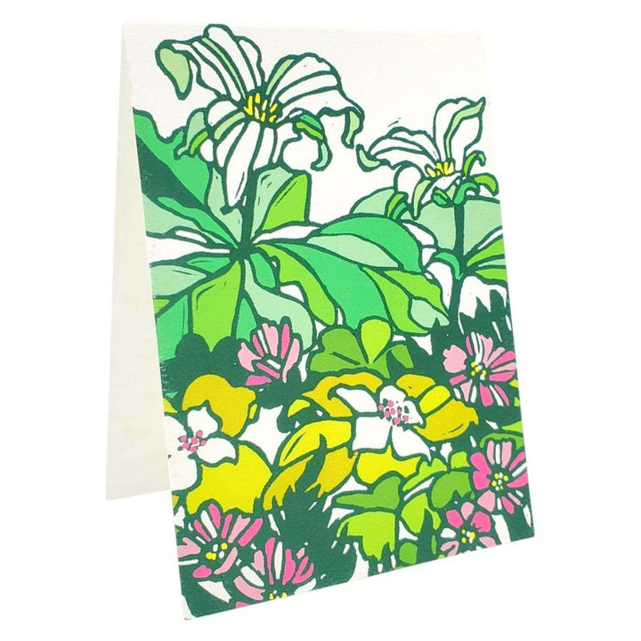Card - All Occasion - Botanical Spring Trillium by Little Green