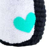 Plush Toy - Large Penguin (Black Sparkle with Teal Heart) by Moyo Workshop, image 6 of 7