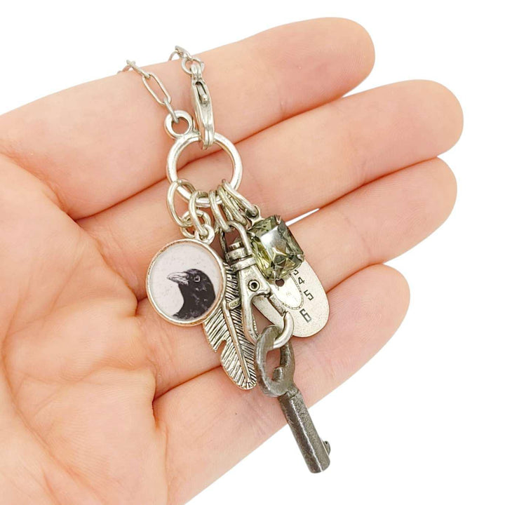 Necklace - ReCollect (Corvid Collector) by Christine Stoll | Altered Relics