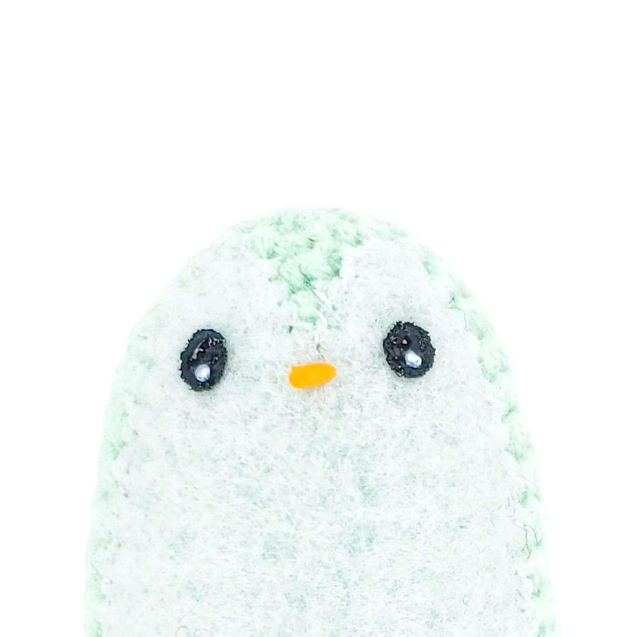 Plush Toy - Small Penguin (Mint with Gray Heart) by Moyo Workshop, image 1 of 6