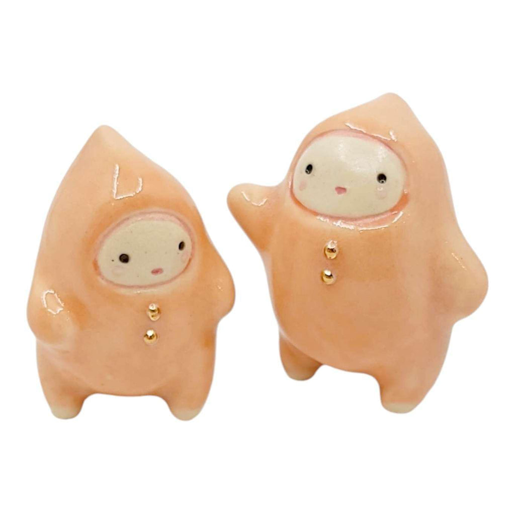 Figurine - Set of 2 Pajama Babies (Assorted Colors) by Ginger Drop Lab