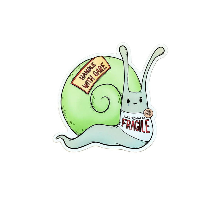 Sticker - Emotionally Fragile Handle with Care Snail by World of Whimm