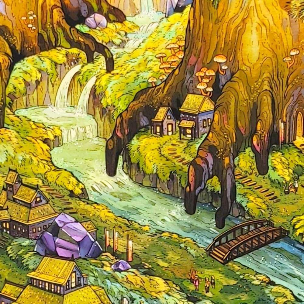Art Print - 10x10in - Forest Falls by Nimasprout