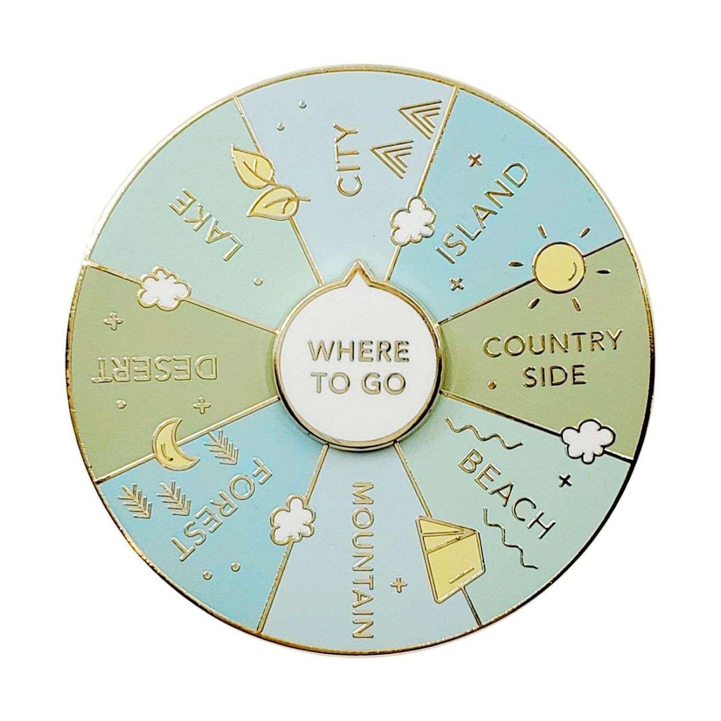Enamel Pin - Spinning - Where to GO by Occasionalish