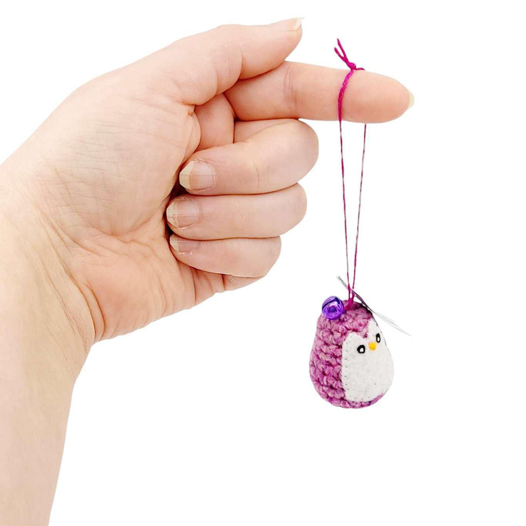 Ornament - Penguin with Bell (Purple or Pink) by Moyo Workshop