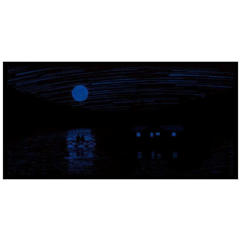 Glow in the Dark Art Prints - 24x12 - Waiting for the Perseids by Arsenal Handicraft
