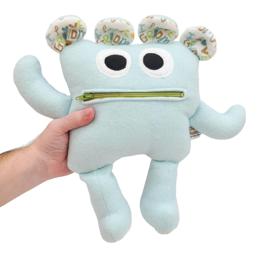 Plush - 11in - Small Chomper Buddy (Mint I Love Grandma) by Peek A Boo Plush