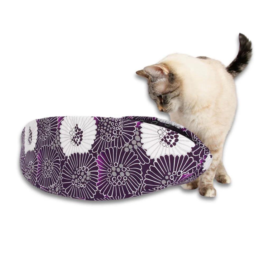 Regular The Cat Canoe - Purple Black Floral with Purple Portals Lining by The Cat Ball