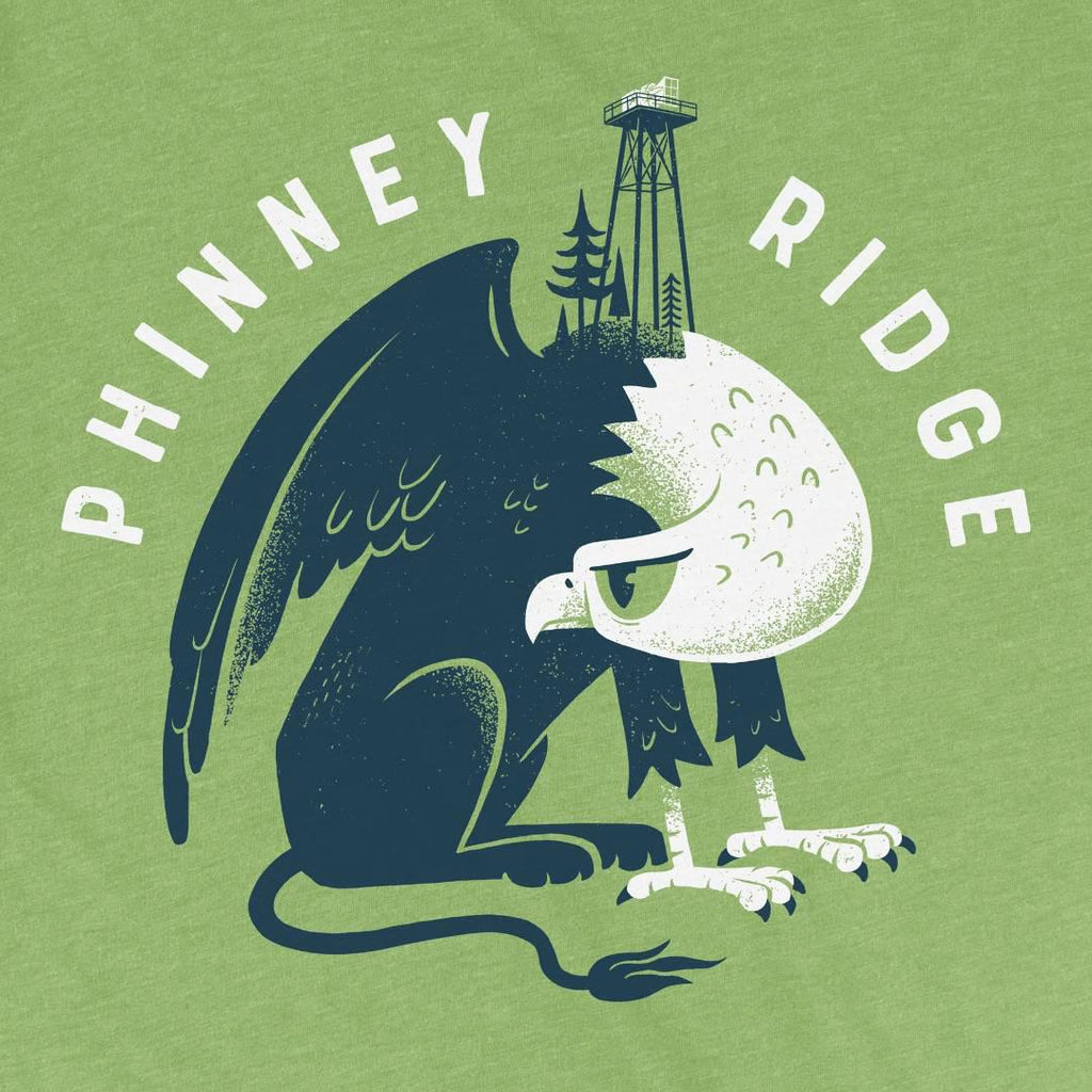 Adult Crew Neck - Phinney Ridge Heather Green Tee (XS - XL) by Factory 43