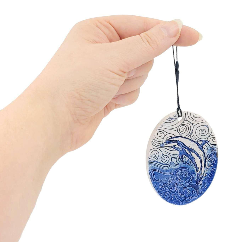 Ornament -  Dolphin Clay Ornament by Walton Clay Studio