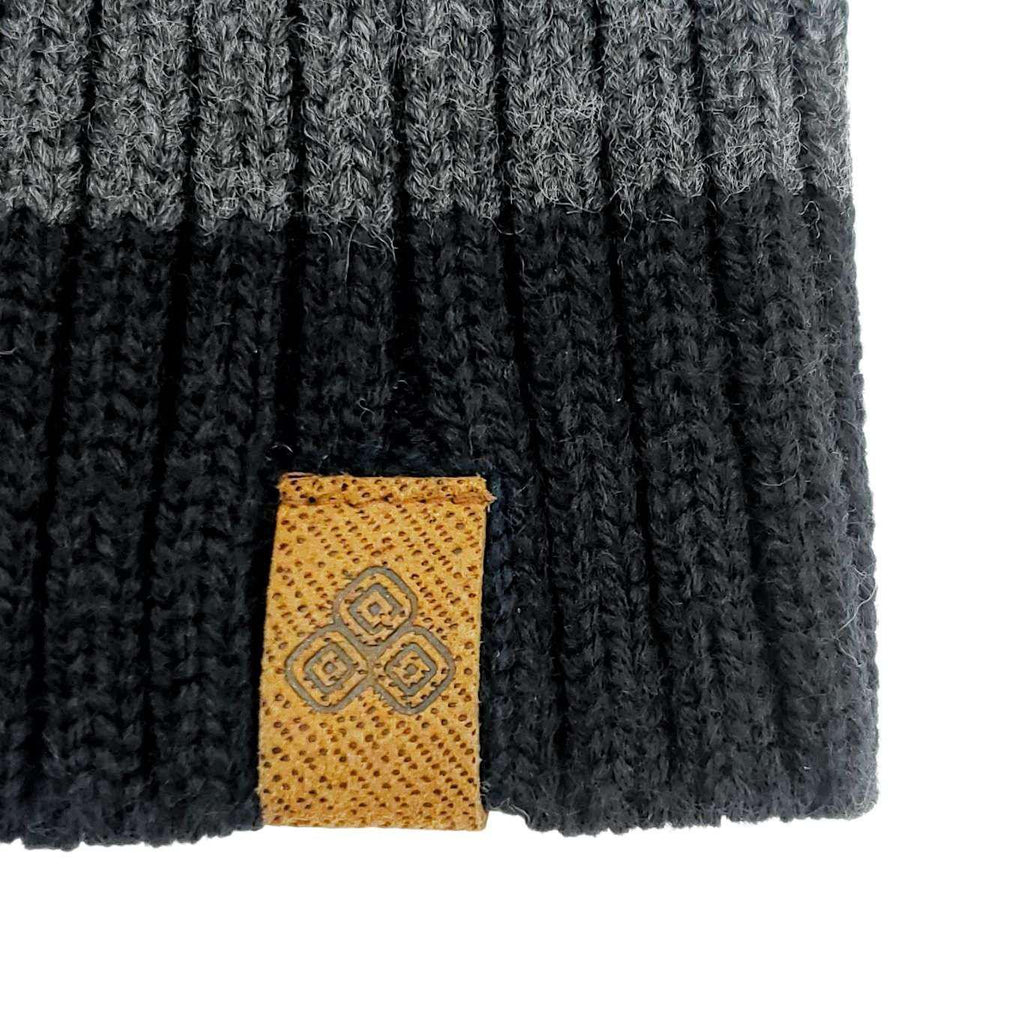 Adult Hat -  Lucky Beanie (Black / Gray Stripe) by G & L Positive Goods