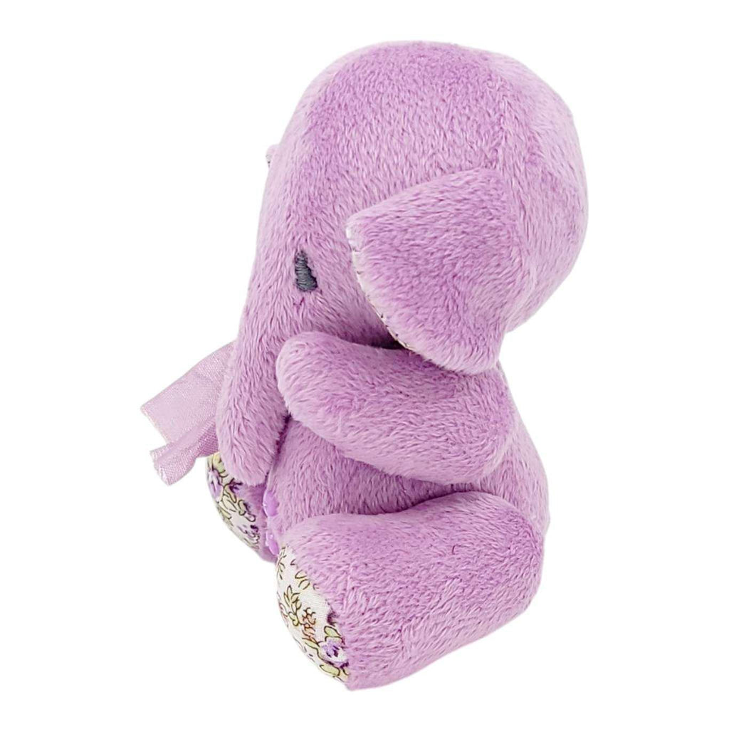 Plush - Lilac Pink Elephant with Flowers and Bow by Frank and Bubby