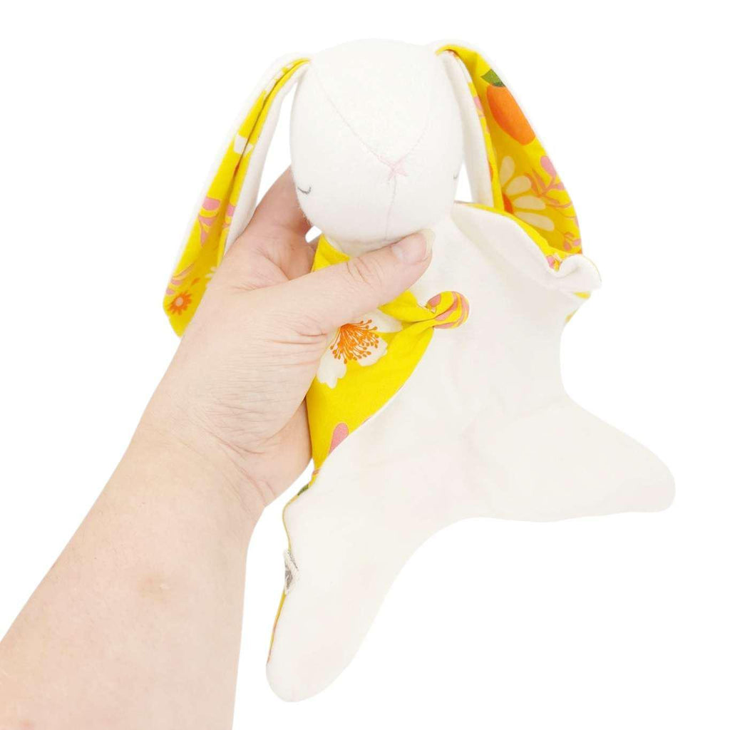 Plush - Bunny Snuggle Lovey (Yellow Poppy) by The Bird & Elephant