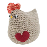 Plush Toy - Medium Chicken (Sparkle Brown with Dark Red Heart) by Moyo Workshop, image 4 of 7