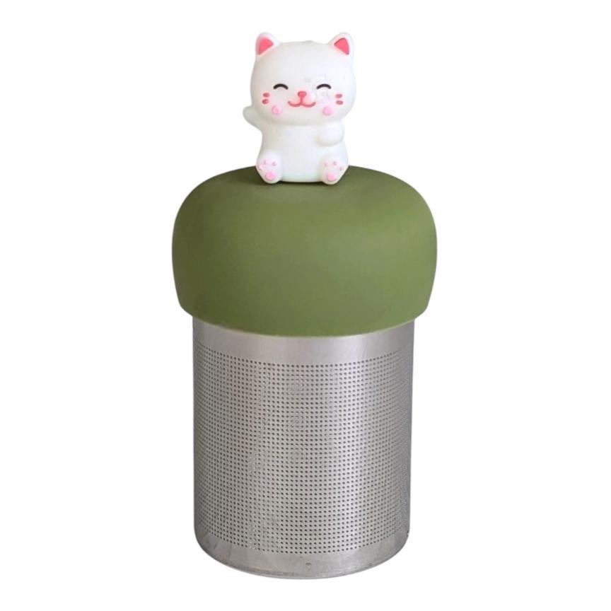 Tea Infuser - White Cat (Green Base) by Float2Infuse