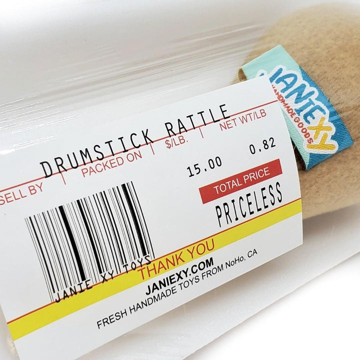 Rattle - Chicken Drumstick Plush Toy by Janie XY