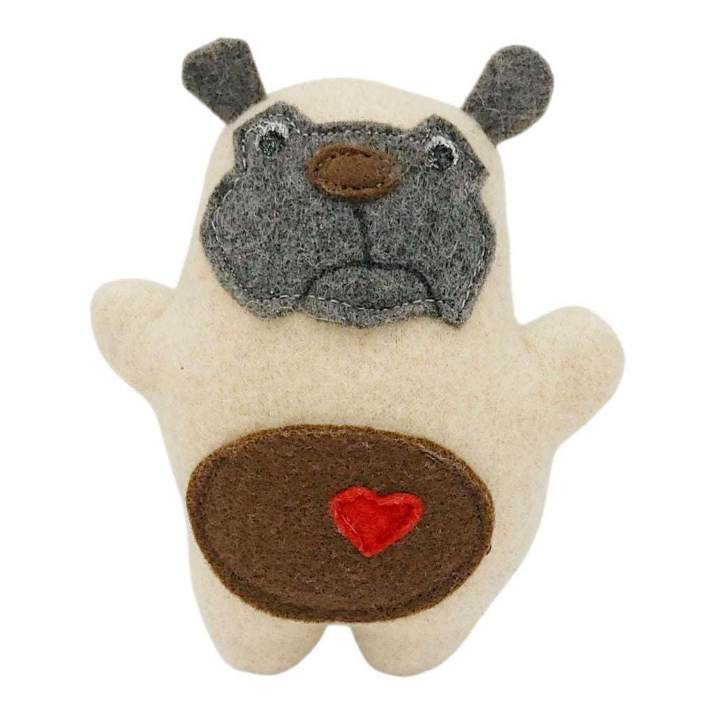 Ornament - Mini Plush (Pug) by The Happy Groundhog Studio