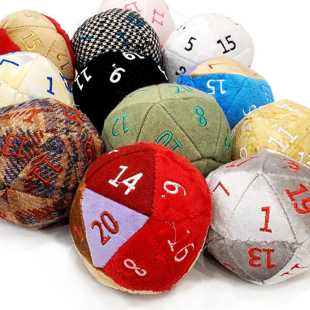 Cat Toy - D20 Catnip Plush (Assorted Colors) by Saving Throw Pillows