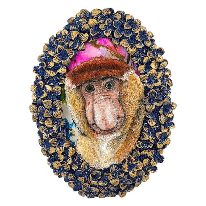 Applique Art - Proboscis Monkey (OOAK) by Chubby Bunny