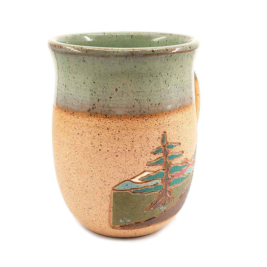 (20% Off) Mug - 16oz - Mountain Mug - Seafoam Early Morning by Forest Jeannie Pottery