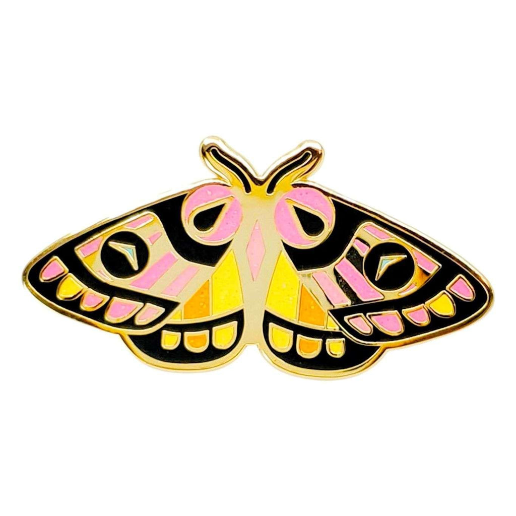 Enamel Pin - Sheep Moth with Glitter by Amber Leaders Designs