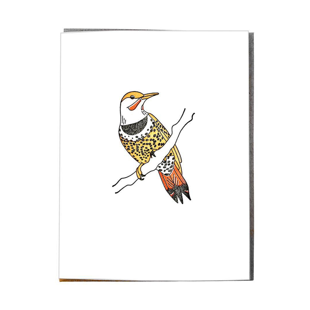 Card - Northern Flicker Letterpress by Green Bird Press