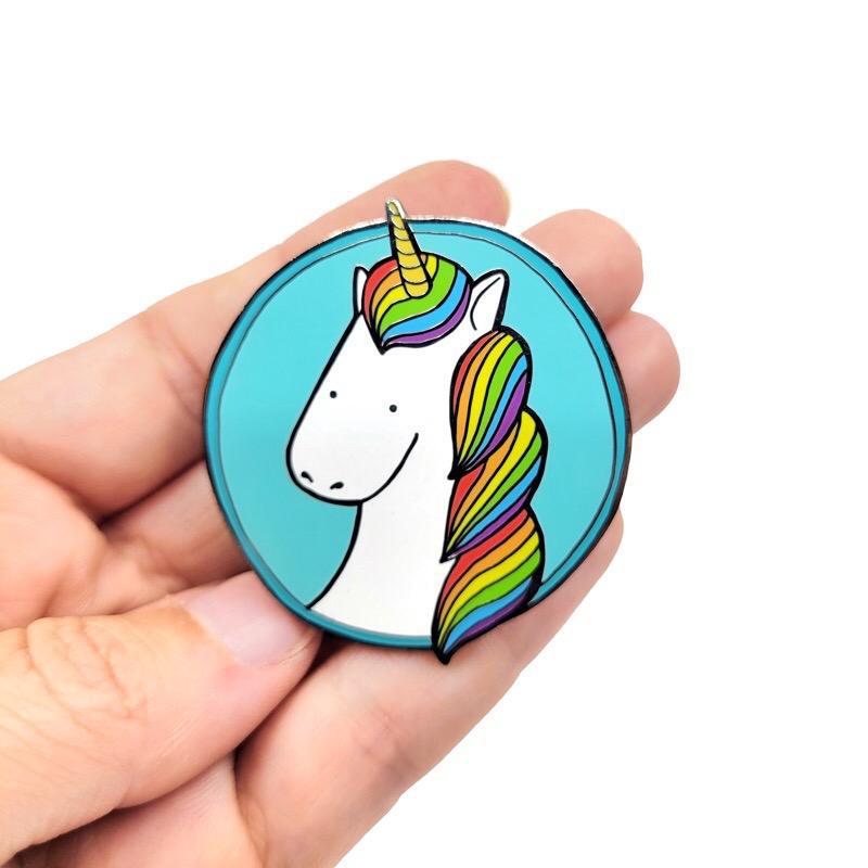 Enamel Pin - Rainbow Unicorn by LaRu