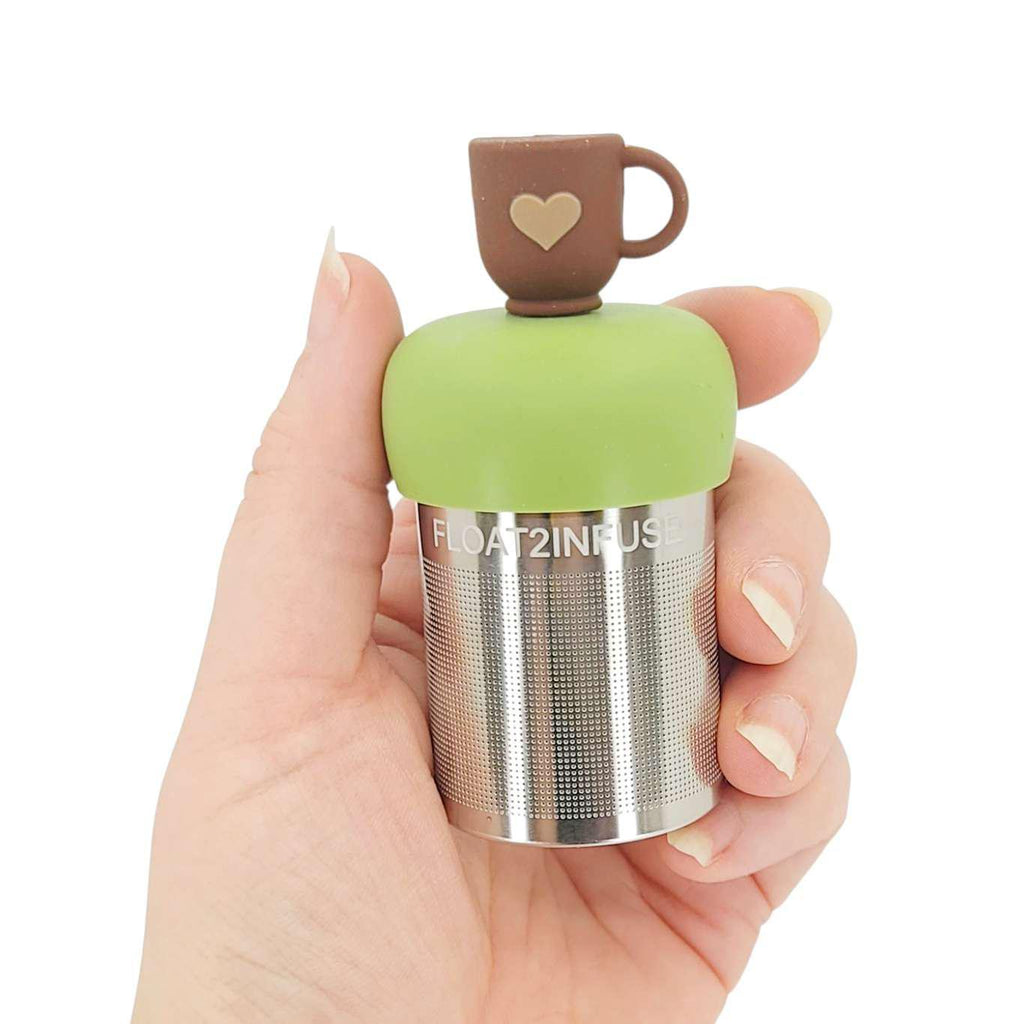 Tea Infuser - Heart Tea Cup (Green Base) by Float2Infuse